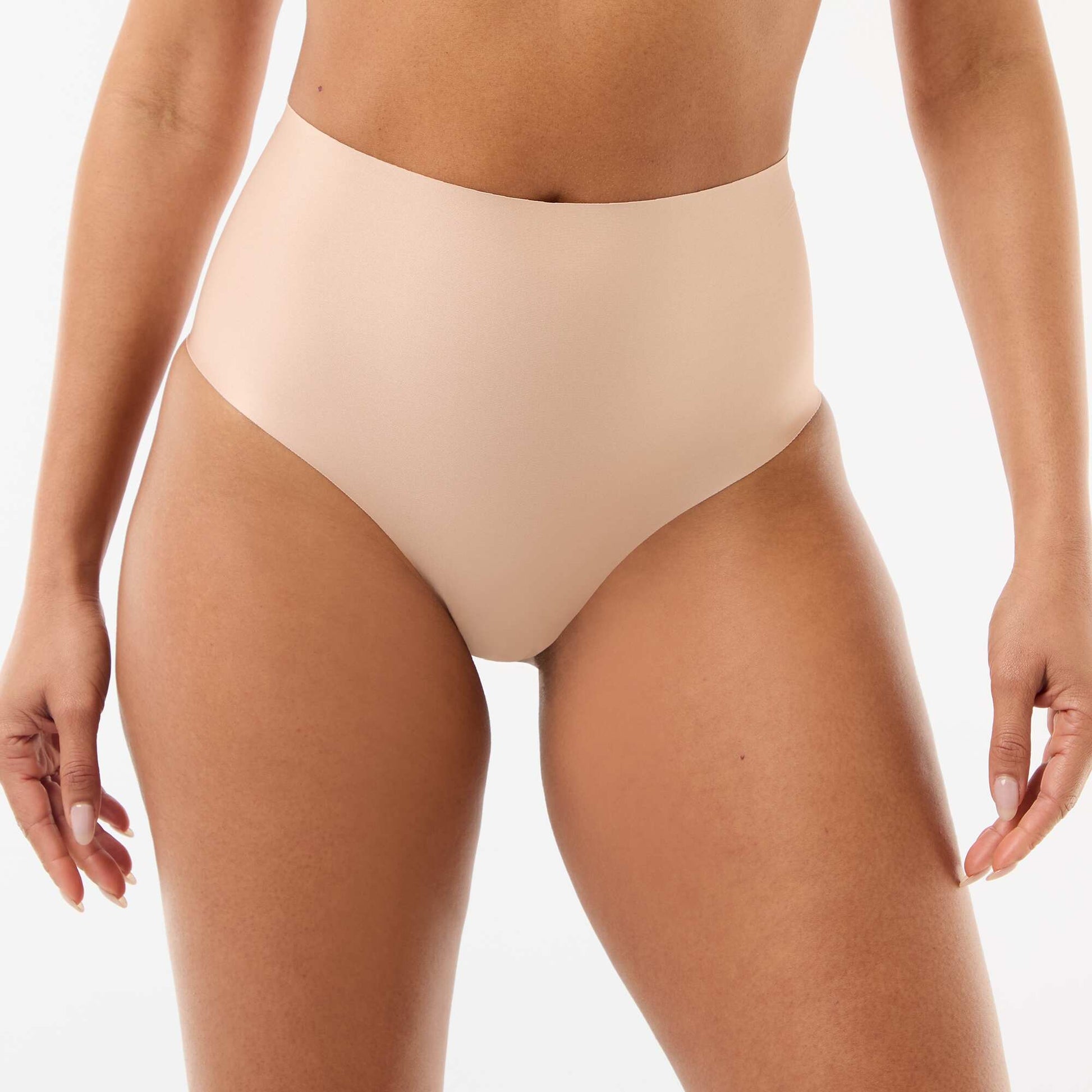High-waisted shapewear briefs ECRU
