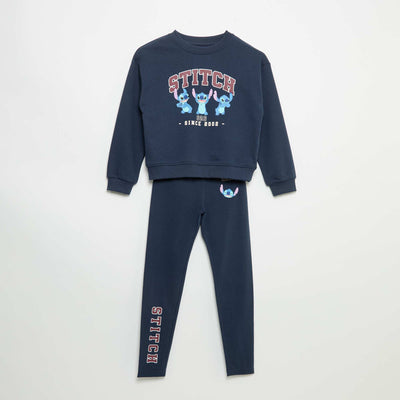'Disney' French Terry Jogging Set - 2-Piece: Sweatshirt + Pants BLUE