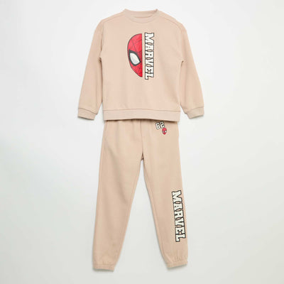Marvel' 2-Piece Jogging Set: Sweatshirt and Joggers BEIGE