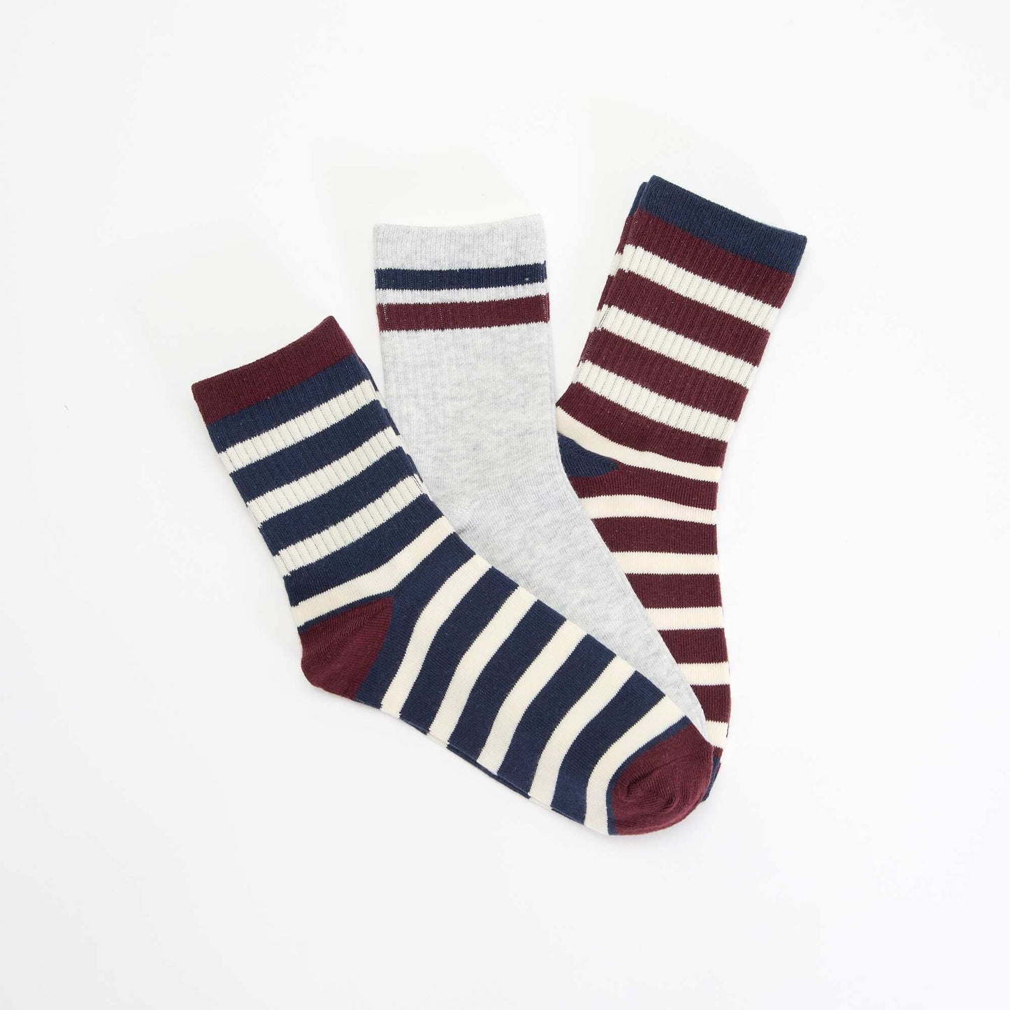 Pack of 3 Striped Socks BLUE