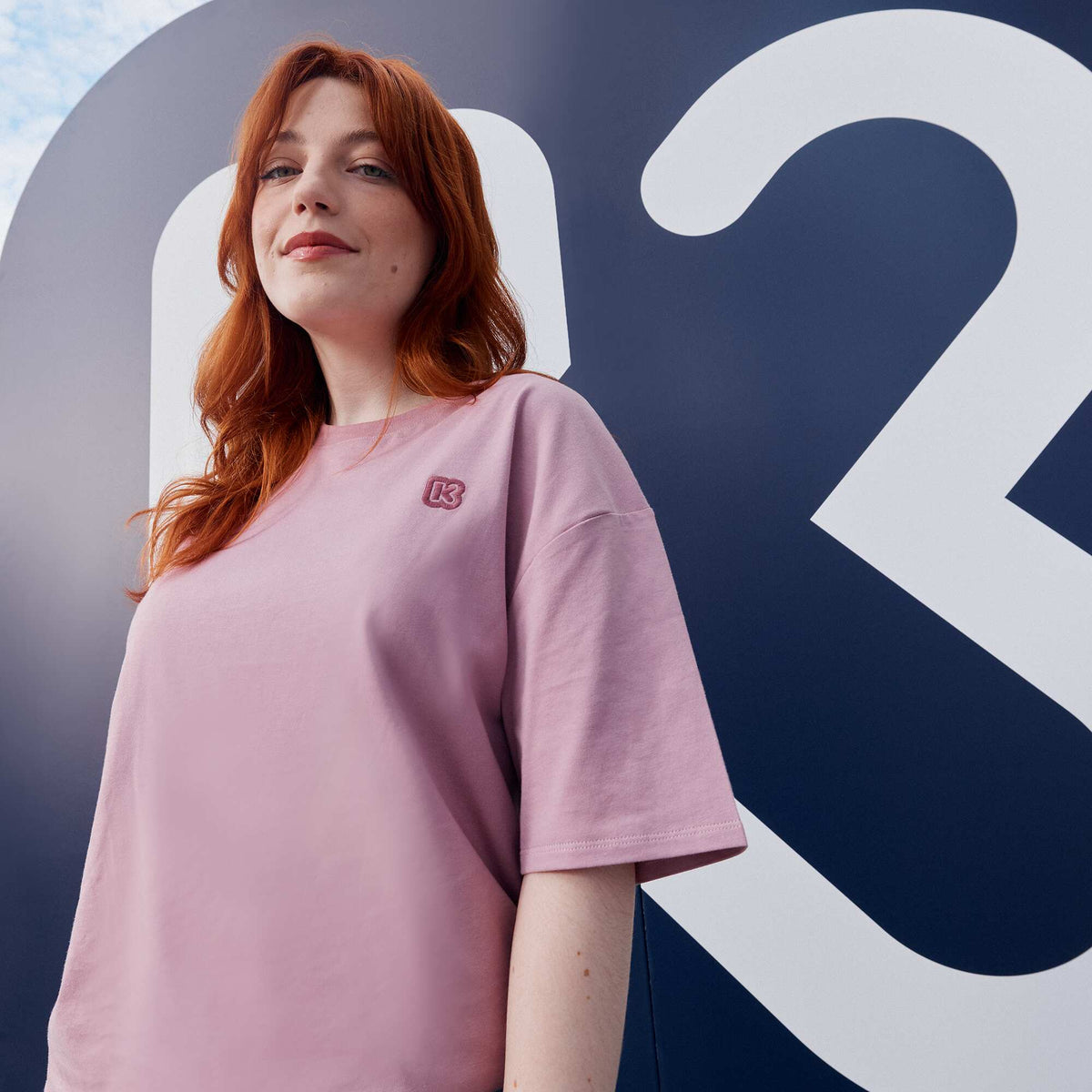 Basic T-shirt with embroidered logo - Kiabi PINK