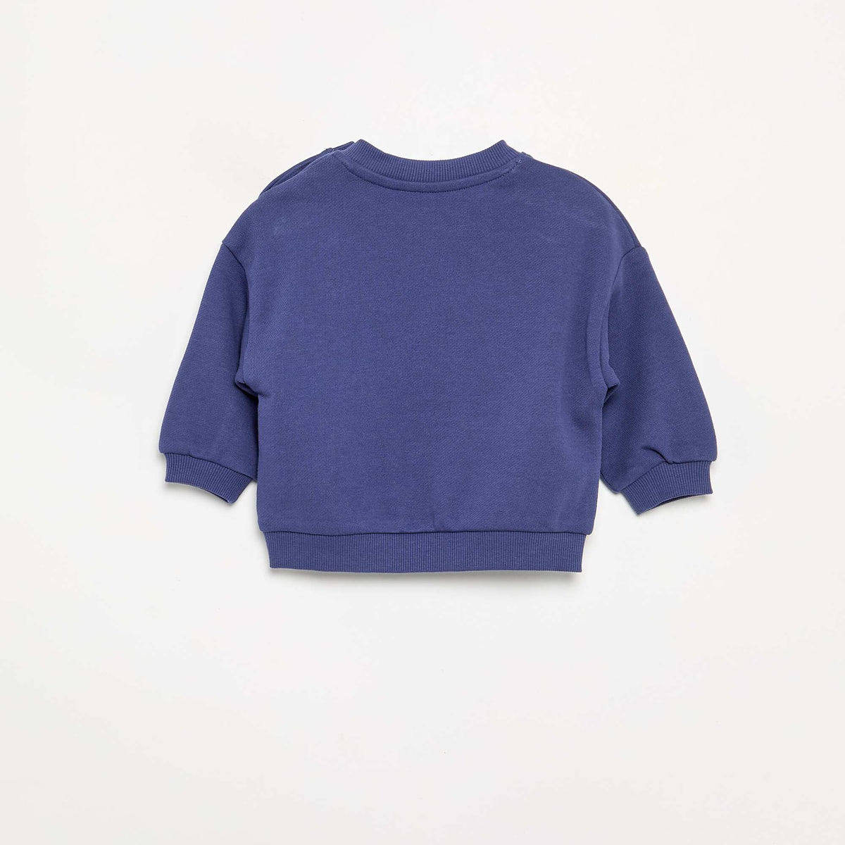 Plain long-sleeved unbrushed fleece sweatshirt for kids - Kiabi BLUE