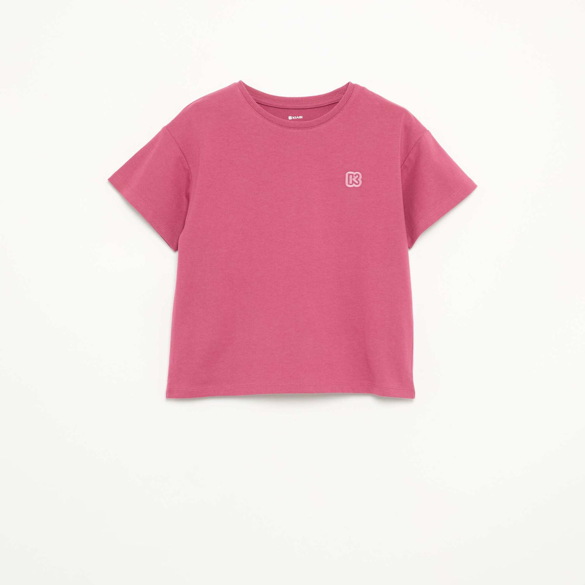 Plain short-sleeved round-neck T-shirt - Kiabi PINK