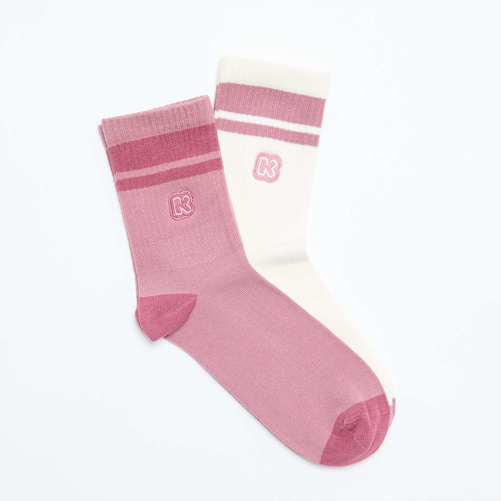 2-Pack Mid-Height Socks - Ze Marker PINK