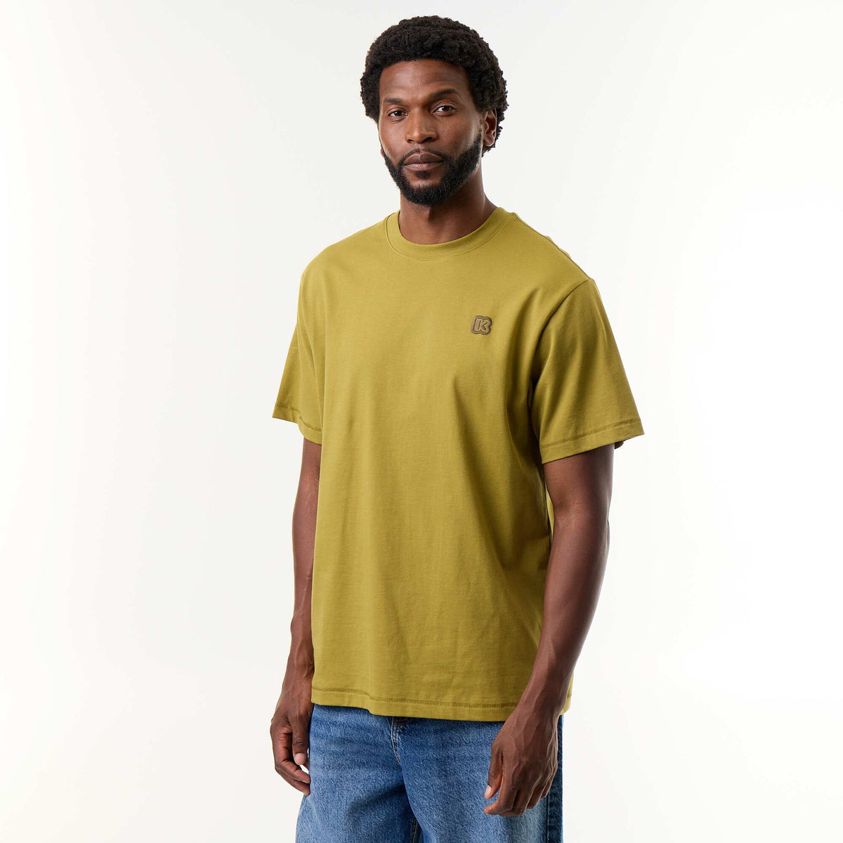 Plain Short-Sleeved Comfort Fit T-Shirt - Kiabi GREEN