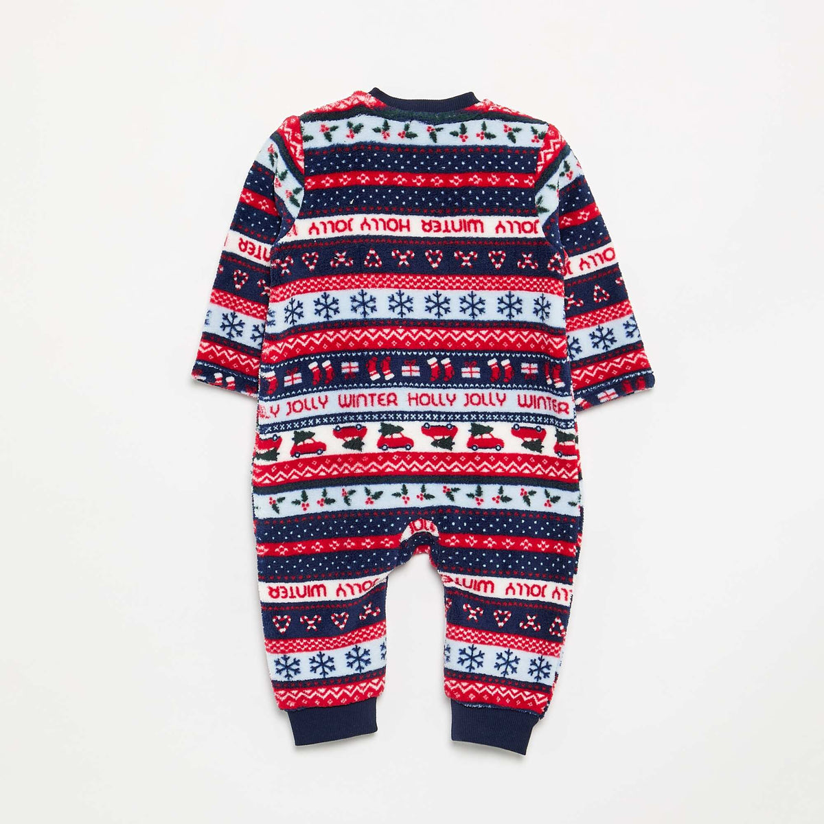 Fleece footless sleepsuit BLUE