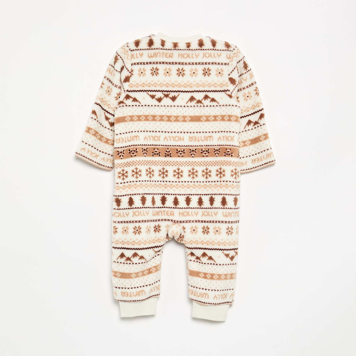 Fleece footless sleepsuit WHITE