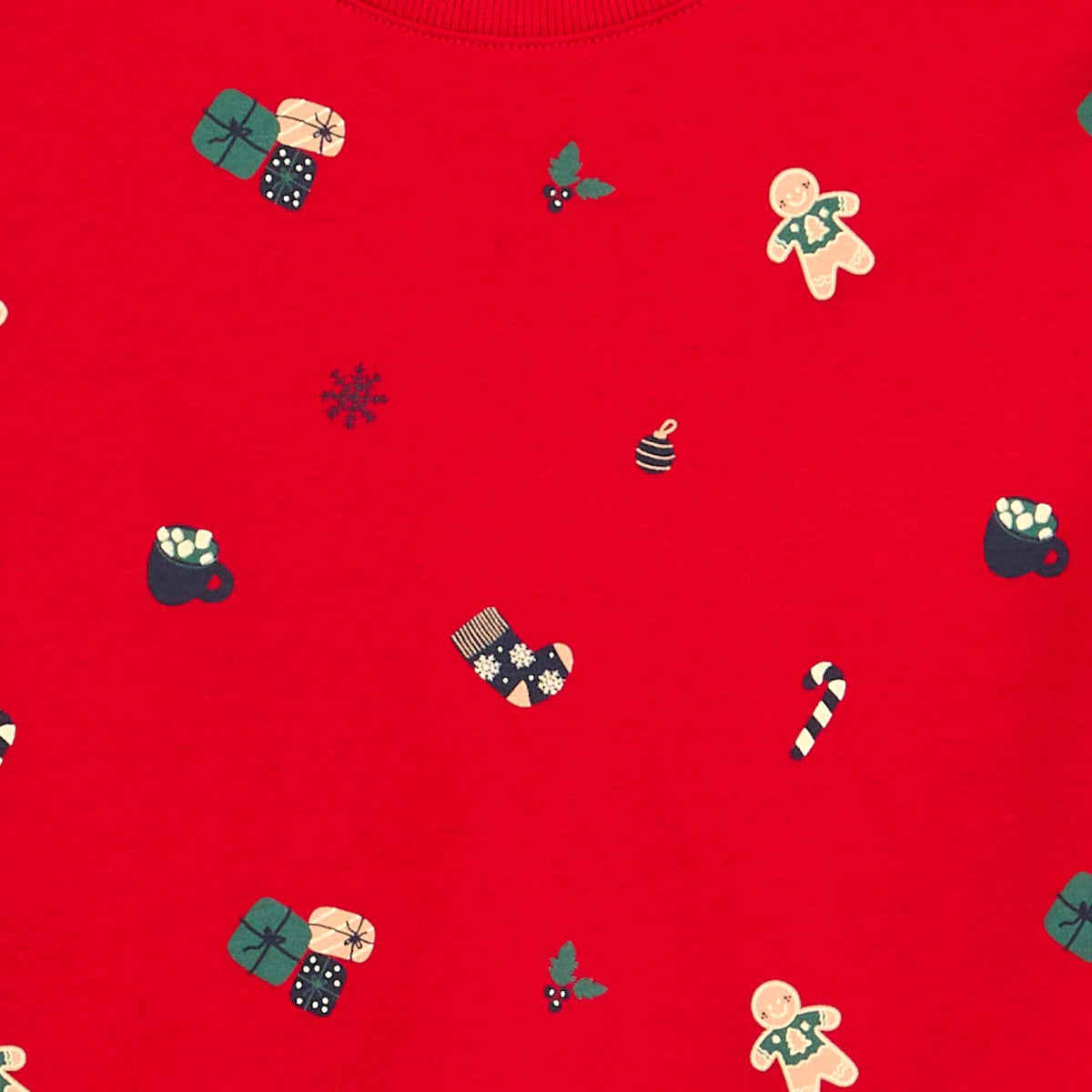 'Christmas' 2-Piece Pajama Set - Long-Sleeve Tee & Pants RED