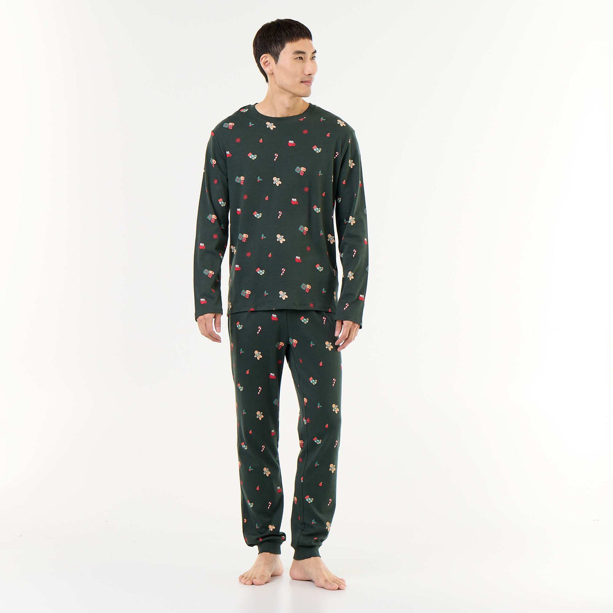 2-piece T-shirt + Trousers 'Christmas' Pyjamas - 2 pieces GREEN