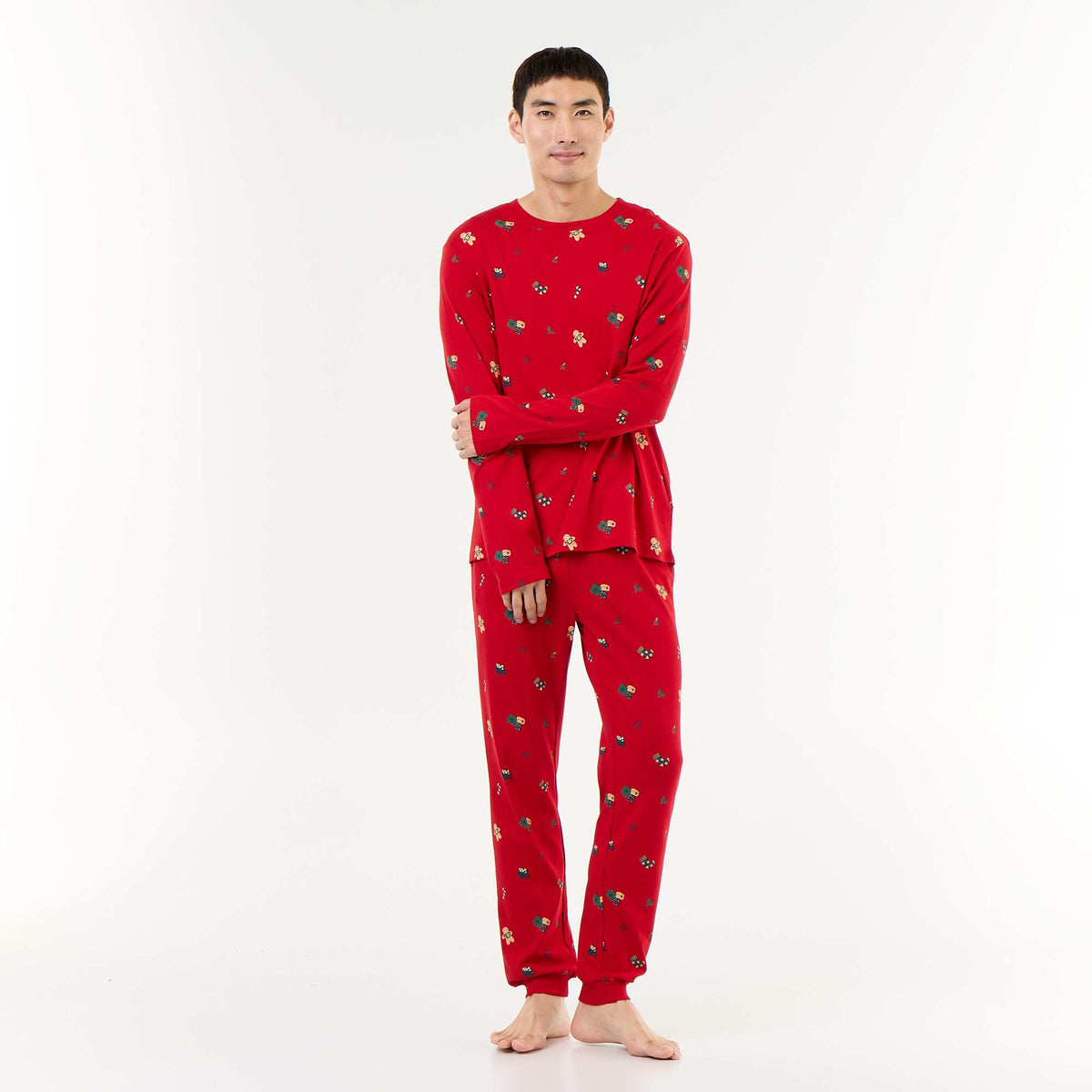 2-piece T-shirt + Trousers 'Christmas' Pyjamas - 2 pieces RED