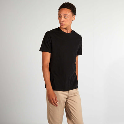 Plain jersey straight T-shirt