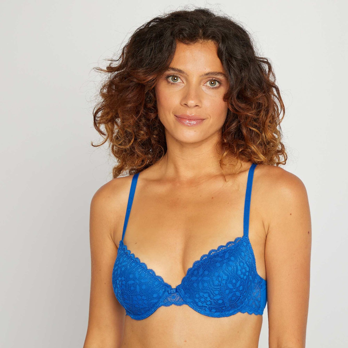 Padded lace bra BLUE