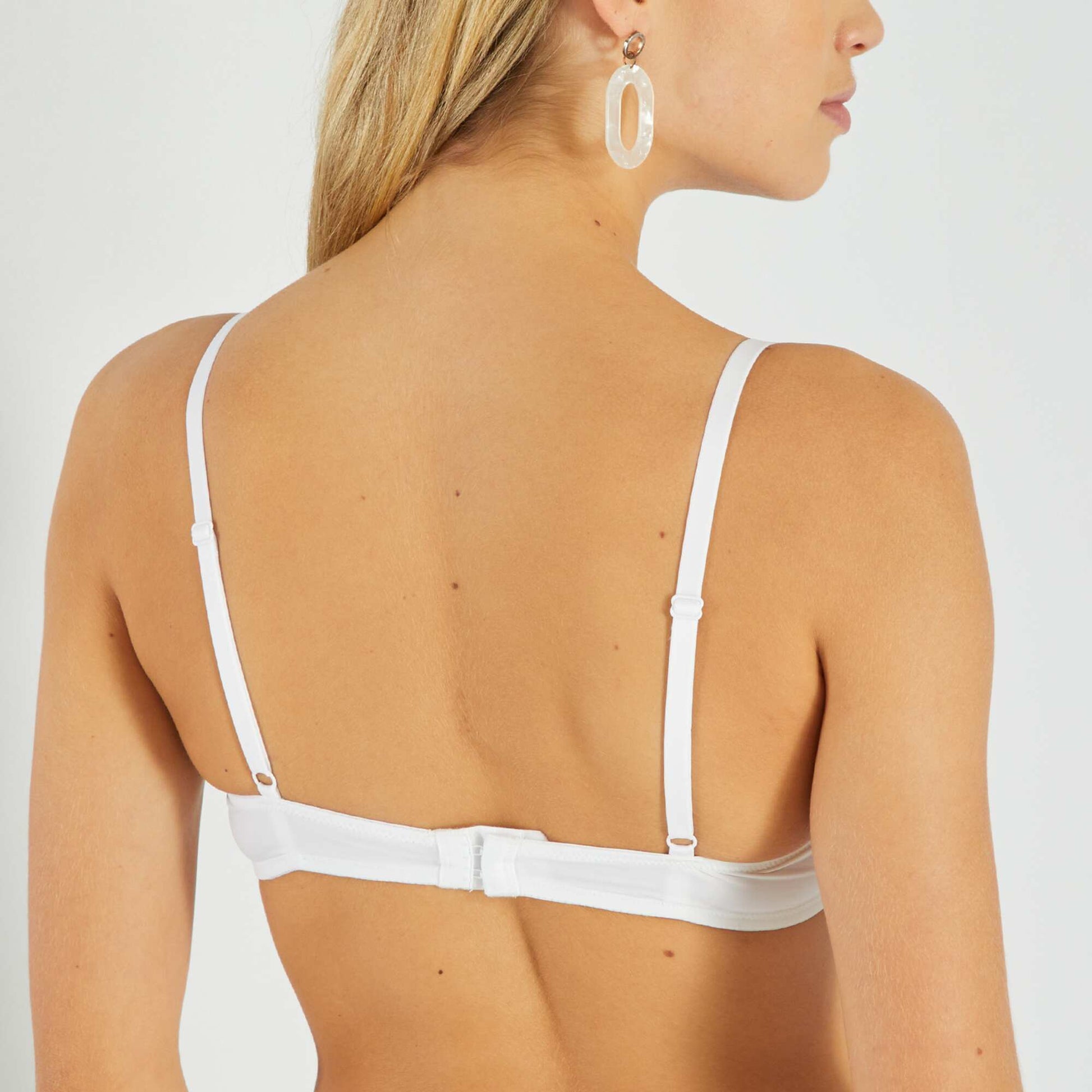Padded lace bra WHITE